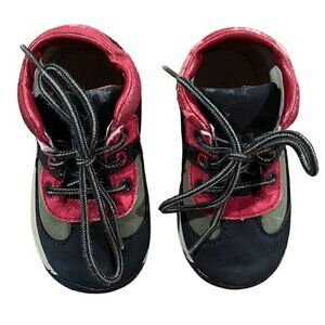 KidConnection Toddler Boys Tie Shoes 5 - Navy Blue/Green/Red